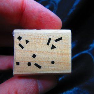 Confetti Wood Mounted Stamp 1.25" x 1"